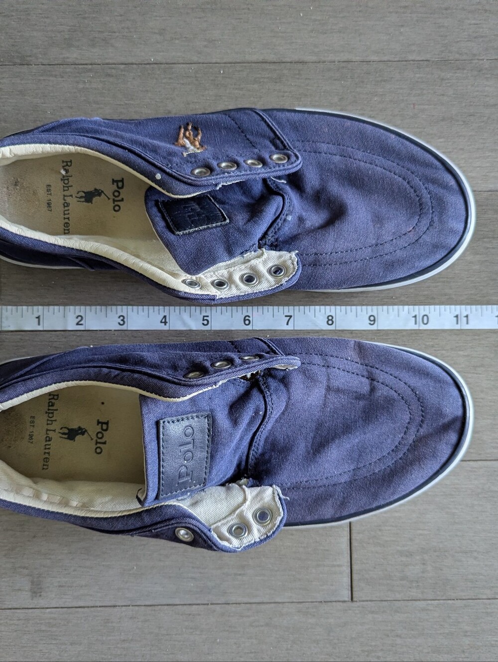 Canvas Slip-On Shoes in Navy  Men Polo Ralph Lauren